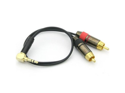 ST Y형 젠더 M 3.5 Mx2 스테레오 30cm 꺽임 RCA