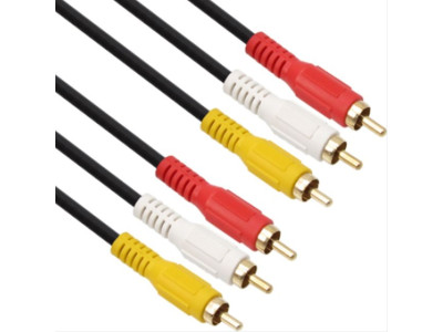 RCA 3선 케이블 1.5m RCA케이블 AV케이블 오디오케이블 스피커케이블 스테레오케이블