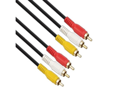 RCA 3선 케이블 10m 오디오연결케이블 RCA케이블 PC연결케이블 AV케이블 스피커케이블