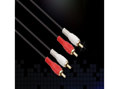 RCA 2선 케이블 3m 스테레오케이블 RCA케이블 전기기자재 AV케이블 비디오케이블